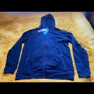 Unisex black zip up hoodie
